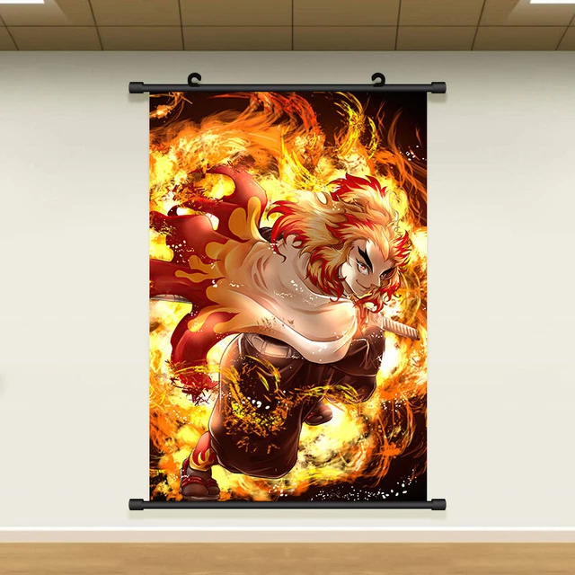 Anime Demon Slayer: Kimetsu no Yaiba Rengoku Kyoujurou HD Wall Scroll Poster Y7