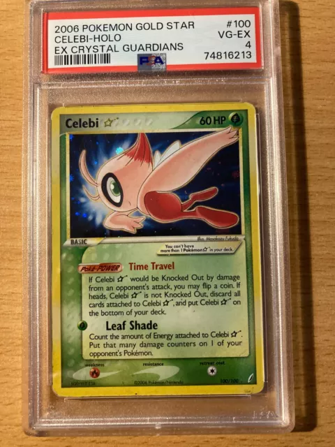 PSA 4 Celebi gold star EX crystal guardians holo 2006 Pokemon