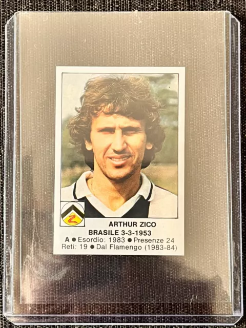 Arthur Zico Udinese Sticker #222 Edis Footballers 1984/85 Mint Toploader 4