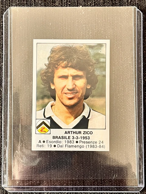 Sticker Arthur Zico – Udinese, Brésil #222 – EDIS Calciatori 1984/85, Parfait état, Non Collé