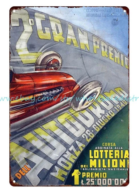 1949 Autodrome Grand Prix 2nd Grand Prix car race automotive metal tin sign 2
