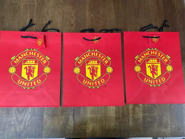 Official Manchester Utd Gift Bags with Tags. Selection FREE POSTAGE