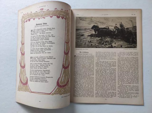 ORIGINAL Zeitschrift JUGEND 1902 Nr. 46 - guter Zustand nach über 120 Jahren! 2