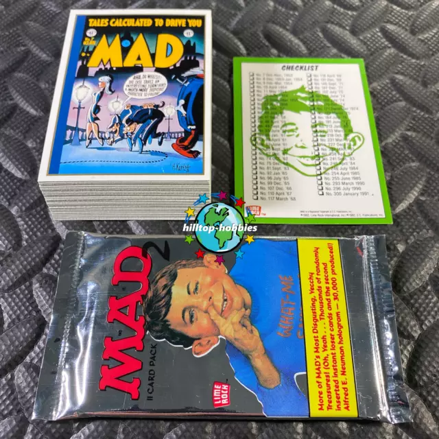 Mad Magazine Cover Art 2Nd Series 2 Complete Trading Cards Set/55 +Wrapper! 1992