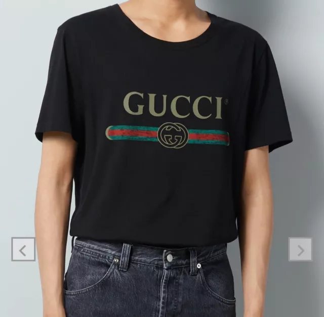 Oversize washed T-shirt with Gucci logo Size: Small