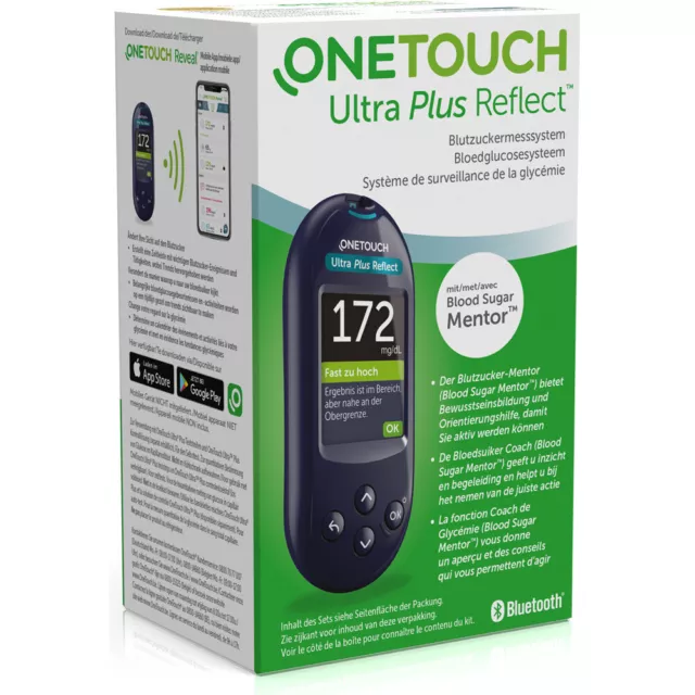 One Touch Ultra Plus Reflect BZ-Messgerät mg/dl + 10-210 Teststreifen OVP