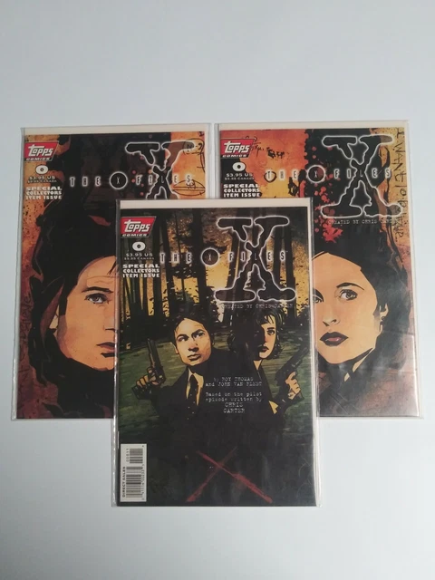 The X-Files Special Collectors Comic Book Lot Topps Comics 1996 NM (3 Books)