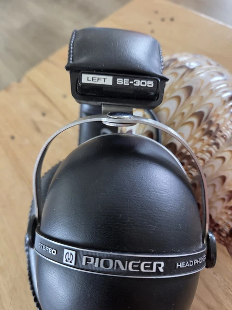 Vintage Pioneer SE-305 Casque stéréo années 70 noir