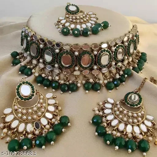 South Indian Temple Jewelry Matte Gold Bridal Wedding Jewelry Haram Necklace Set