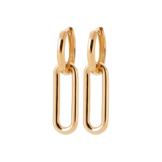 Boucles D'oreilles Créoles Longues – Plaqué Or 18K – Acier Inoxydable Doré – Tres.Or