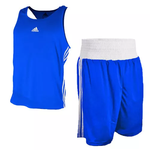 adidas Base Punch II Boxing Vest and Short Set – Blue