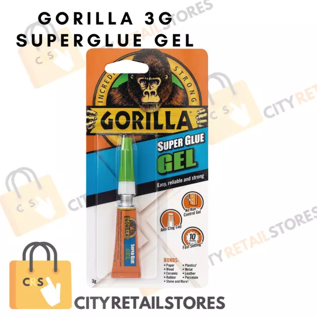 Gorilla Super Glue Gel 3g Superglue Impact Adhesive Glue Gel 1 tube D4