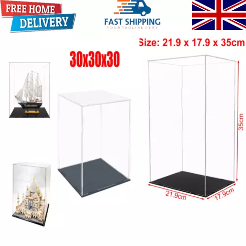 Large Display Case Acrylic Dustproof Box Perspex Clear Collectibles Shop Model