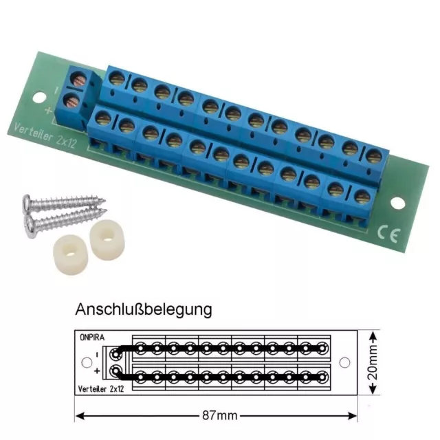 Stromverteiler Verteiler Sicherungsverteiler für Modellbahn DC AC und Digital 3