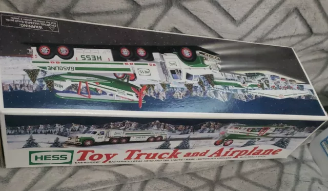 Hess Toy Truck And Airplane Motorized Plane and Lights