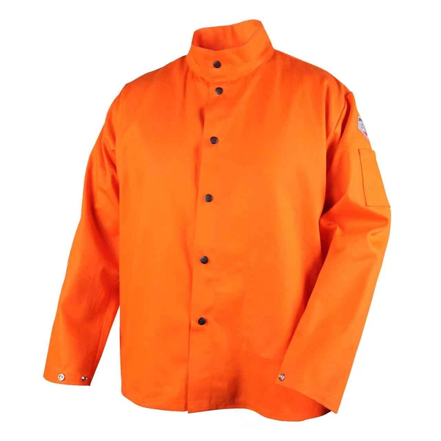Black Stallion FO9-30C TruGuard 200 FR Cotton Welding Jacket Safety Orange LG