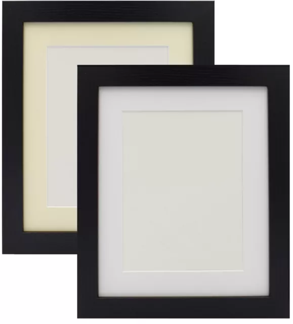 Black Photo Picture Frame Poster Frame With Mount Various Size White Ivory Mount