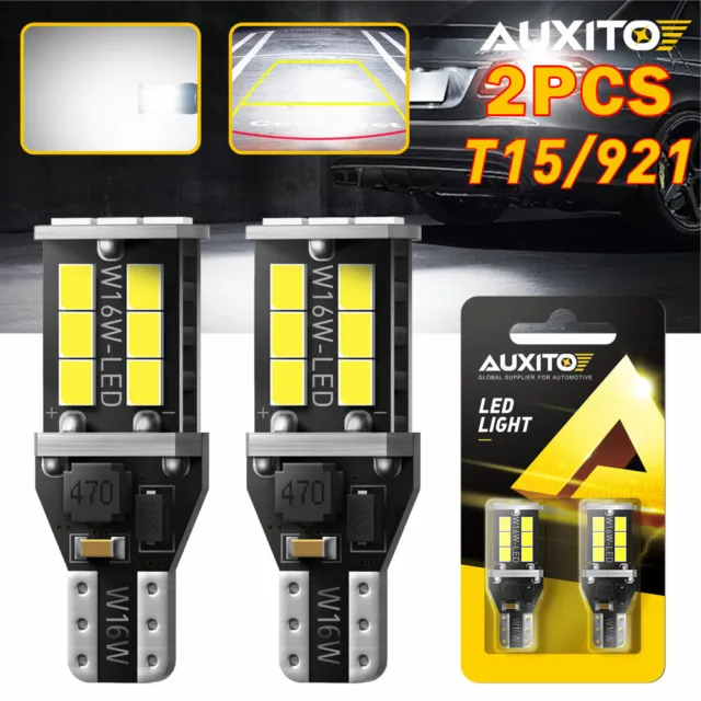 AUXITO LED Reverse Back Up Light Bulb 921 912 W16W 904 906 916 Super White 6000K