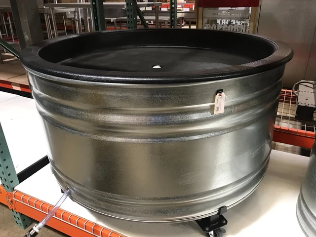 48" Round Galvanized Ice Bin