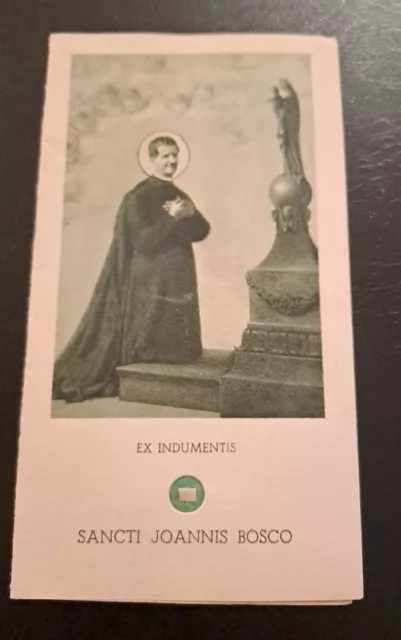 Santino ANTICO    Holy Card RELIQUIA RELIC SAN GIOVANNI BOSCO