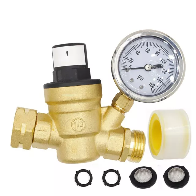 Vanne régulateur de pression d'eau en laiton pour tuyaux 34 pouces performances