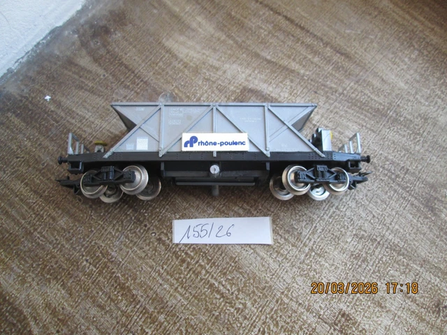 WAGON MARCHANDISES ROCO HO SNCF trémie TDS 46432 FRET rare no JOUEF