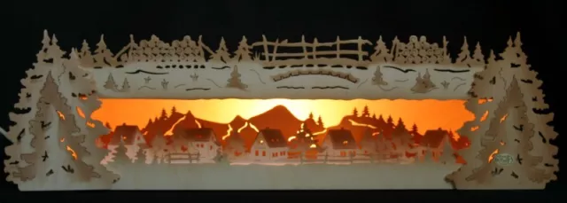 3D-Schwibbogen-Erhöhung 79cm Sockel Bergdorf Erzgebirge Lichterbogen