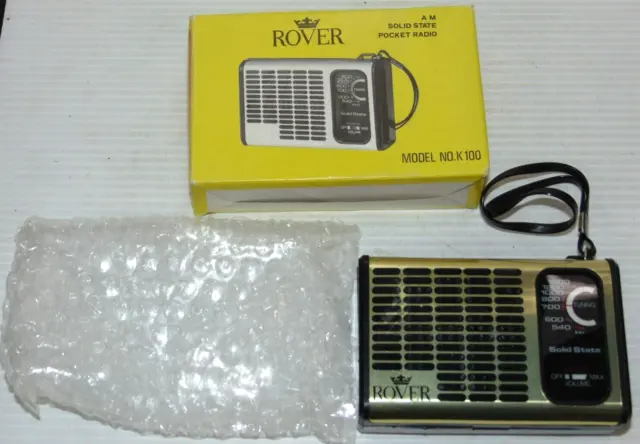 Rover K100 AM Solid State Pocket Radio New In Box