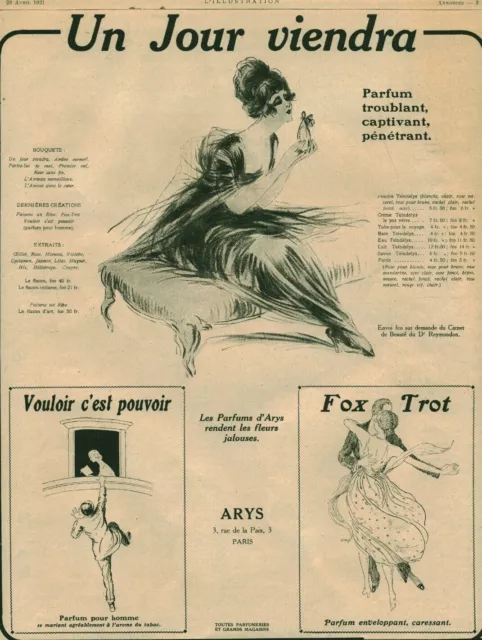 Publicité ancienne Parfum un jour viendra 1921 issue de magazine