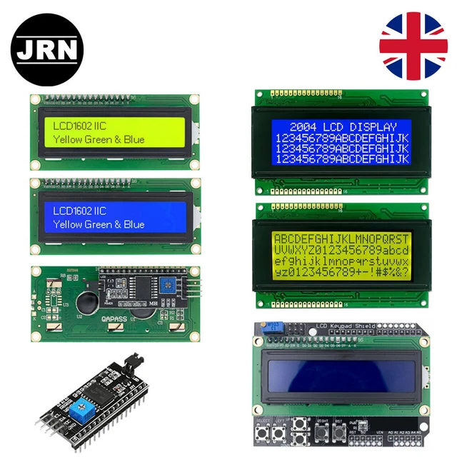 LCD Display 1602 2004 I2C Green Blue Keypad Shield Panel Bezel for Arduino UK