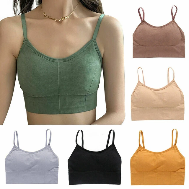 Dame BH Bra Sport Bustier Crop Top Bralette Fitness Push Up Dessous Unterwäsche