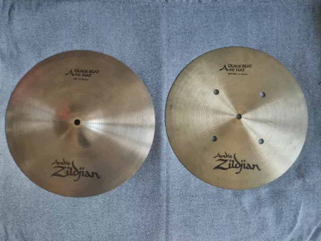 Hihat Zildjian Avedis Quick Beat Hi Hats Cymbals 13" Excellent Condition