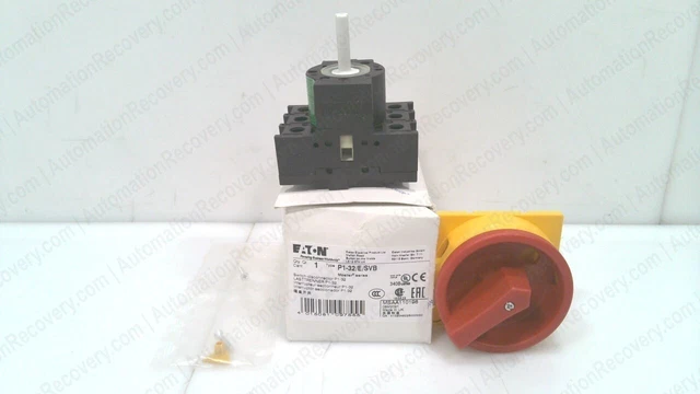 EATON P1-32/E/SVB RED Rotary Handle W/ Yellow Locking Ring, New #333455 ...