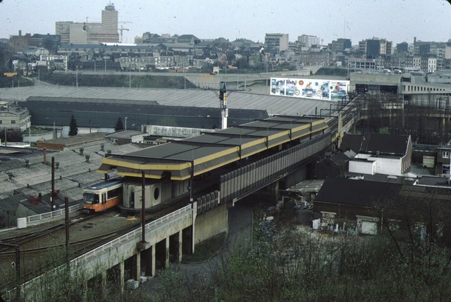 SNCV Belgium Tram Trolley Streetcar Original Kodachrome Kodak Slide
