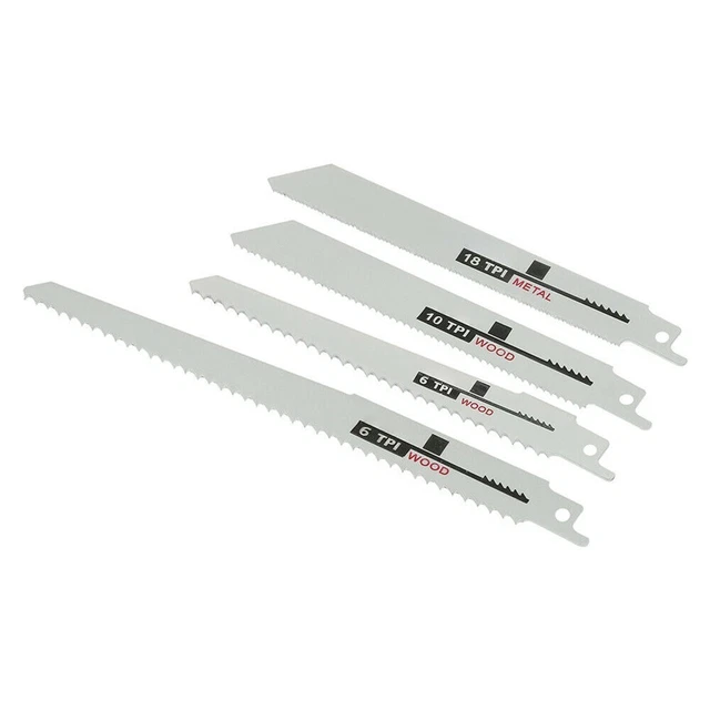 Lames de scie pièce acier carbone 150 mm/200 mm 18 TPI/10TPI/6TPI 4x accessoire