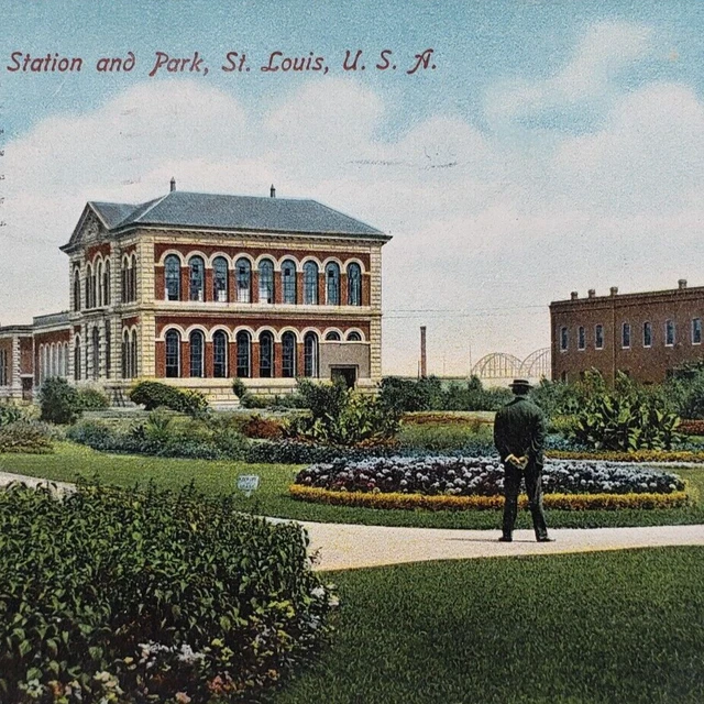 Waterworks Park Pumping Station Postcard c1907 St Louis Missouri Vintage MO K654