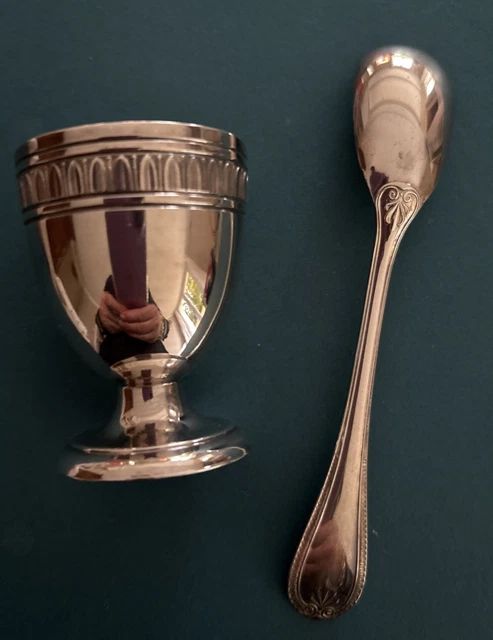 Coquetier Christofle Avec Sa Cuillère - Métal Argenté, Coffret D'origine (occasion)