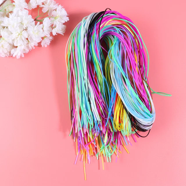 2 bolsas con 400 piezas cuerda trenzada de colores PVC alambre trenzado estufa de arte