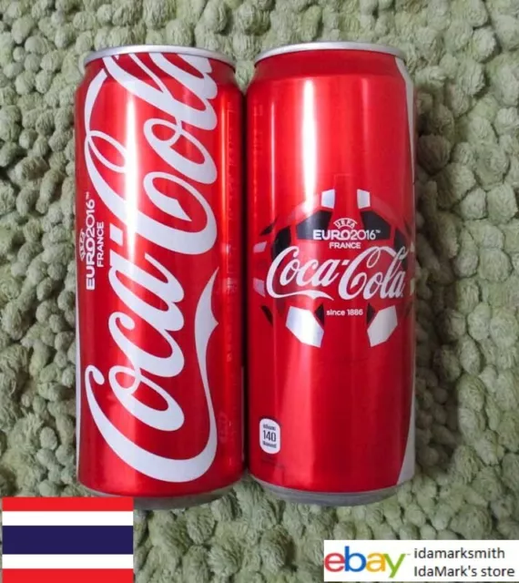 Empty COCA-COLA Coke Can THAILAND 325ml UEFA EURO 2016 FRANCE Red Asia Collect