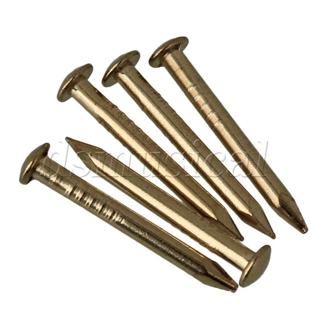 100pcs 15mm Archaize Furniture Brass Miniature Nail with Round Head Brass 5