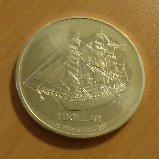 COOK Islands 1 dollar BOUNTY 2009 1 oz silver 99.9%