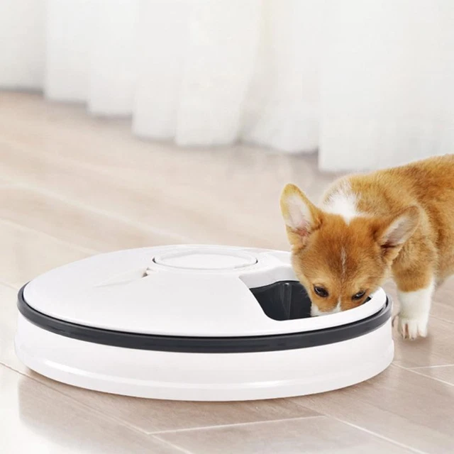 Automatic Programmable Cat Pet Feeder 6x128ml Meal Timing Voice Record Meal Call 6