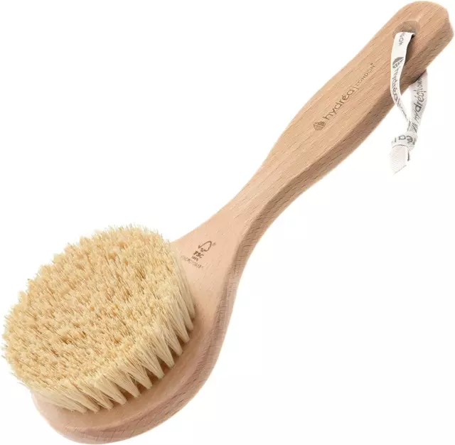 Hydrea London Dry Body Brush – Premium Exfoliating Dry Skin Brush Cactus Bristle