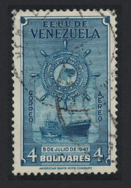 SALE Venezuela Colombia Merchant Marine 4B KEY VALUE Black 1948 Canc