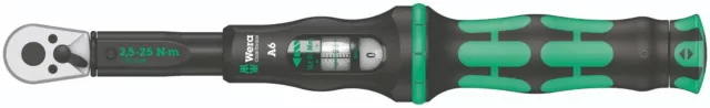 Wera Click-Torque A6 Torque Wrench 2.5 -25 Nm 1/4" Drive 05075605001