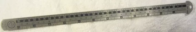 1 H. B. Rouse Time Savers 6 & 12 PT Ruler rule,Vintage tool,measure measuring