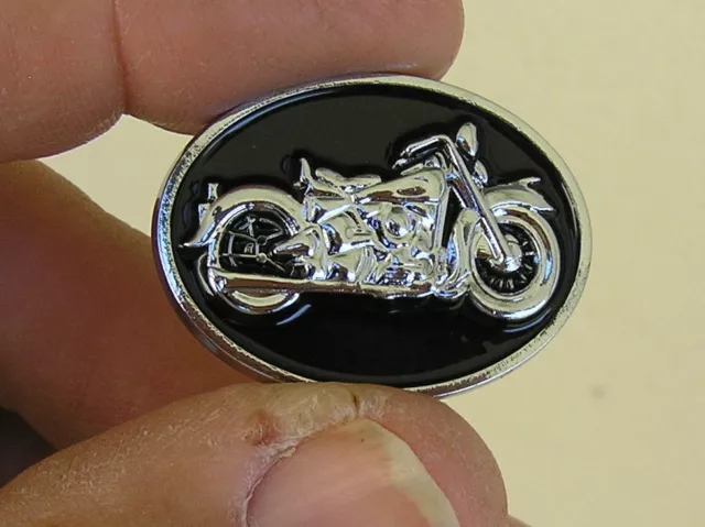 HARLEY IMAGE CHROME LAPEL PIN Badge *HIGH QUALITY* Biker Vest Emblem Davidson