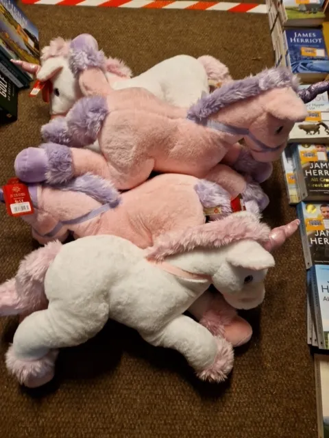 JOB LOT 4x Unicorn teddy extra large UNICORN soft toys plush XL unicorns teddies