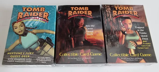 CCG Collectible Card Game- TOMB RAIDER - Neptune, Caves Quest 1999 - Sealed