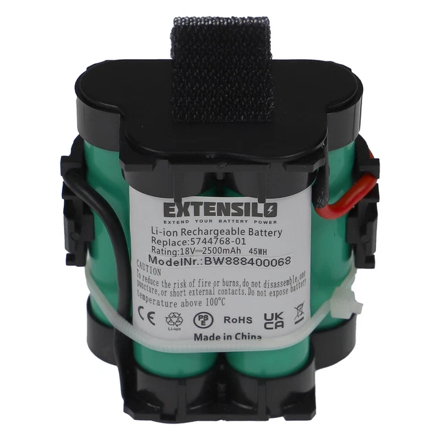 2500mAh Akku passend für den Gardena 574 47 68-01 Akku